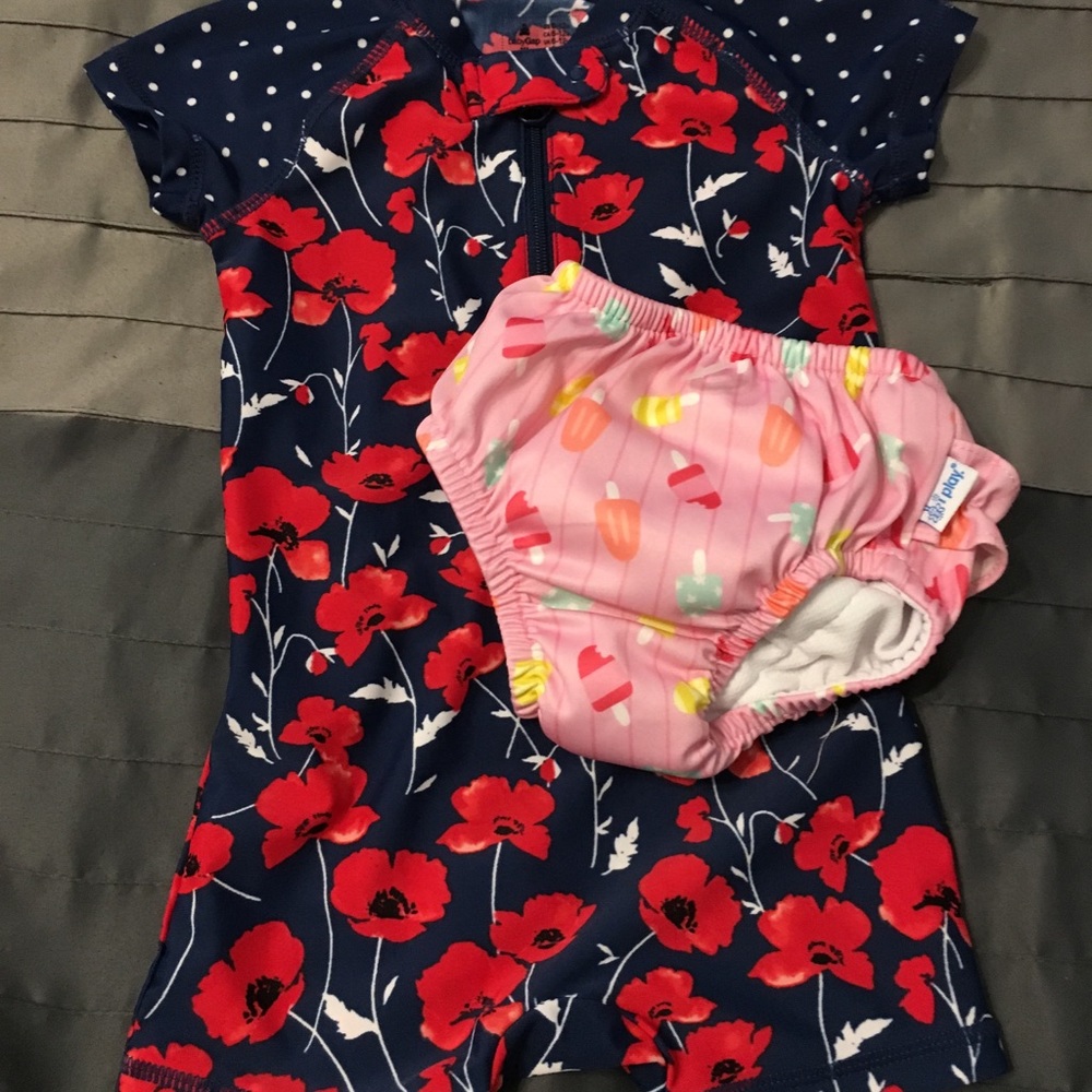 12 month rash guard and swim diaper